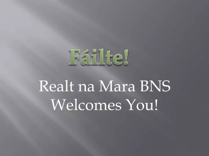 realt na mara bns welcomes you