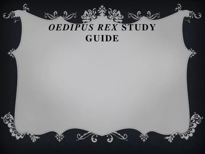 oedipus rex study guide