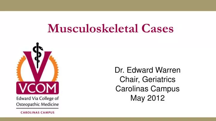 musculoskeletal cases