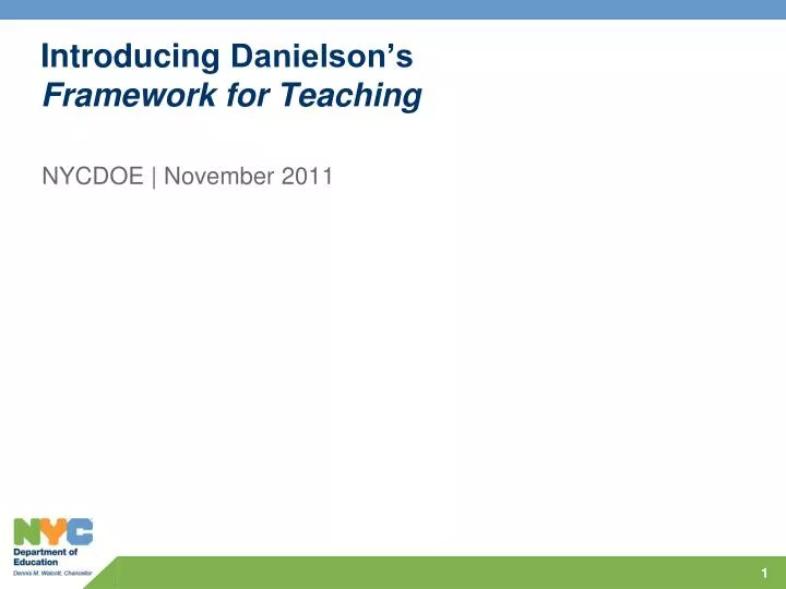introducing danielson s framework for teaching