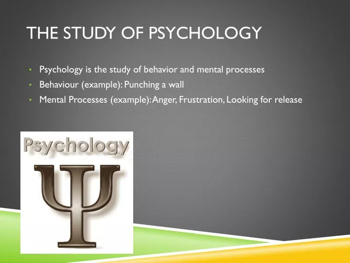 the study of psychology