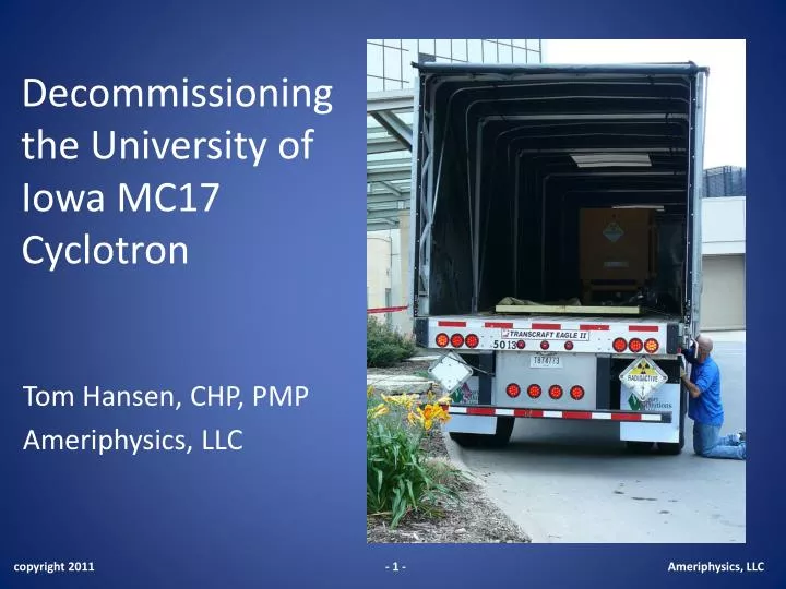 decommissioning the university of iowa mc17 cyclotron