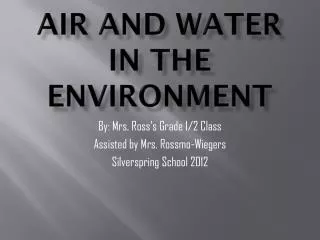 Air and Water in the Environment