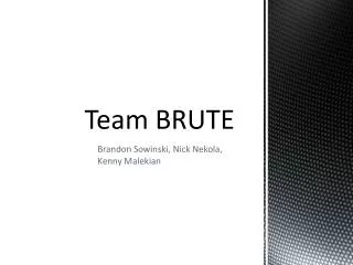 Team BRUTE