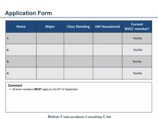 Application Form