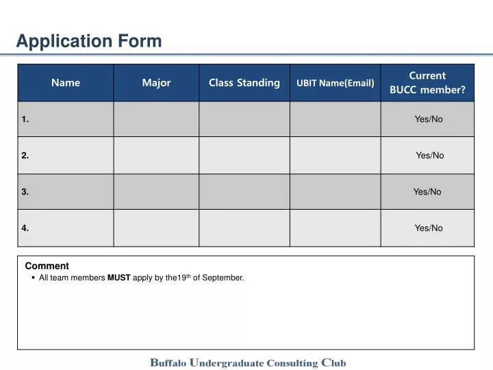 application form