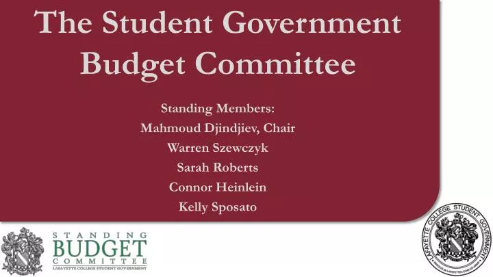 the student government budget committee