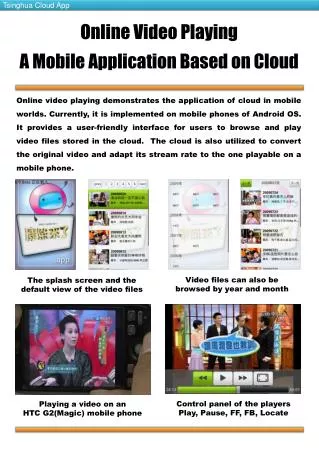 Online Video Playing A Mobile Application Based on Cloud