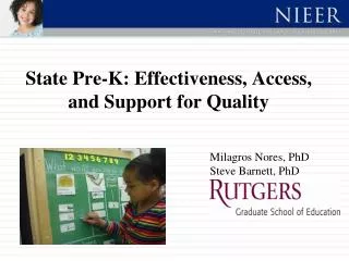 state pre k effectiveness access and support for quality