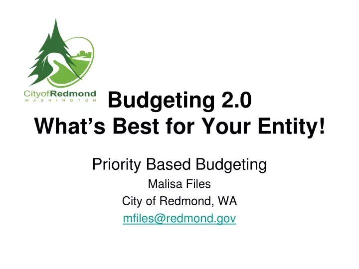 budgeting 2 0 what s best for your entity