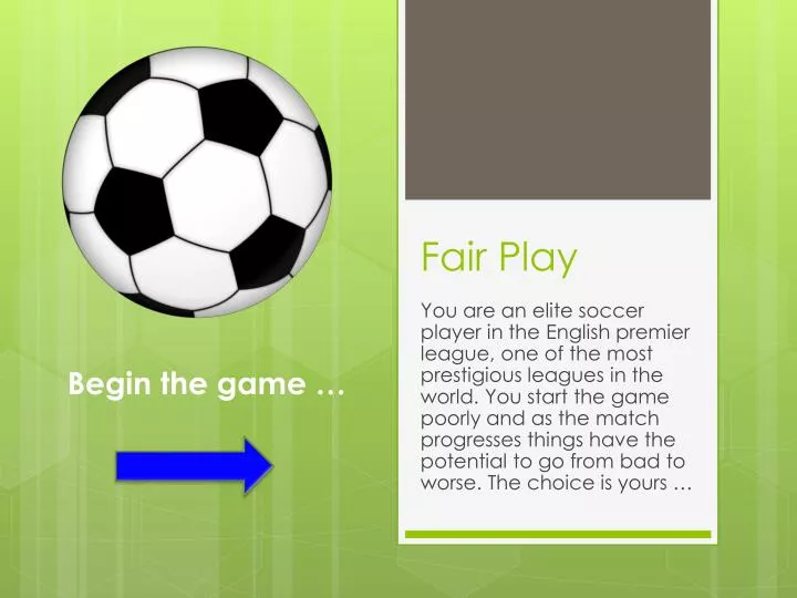 PPT Fair Play PowerPoint Presentation Free Download ID 2813461