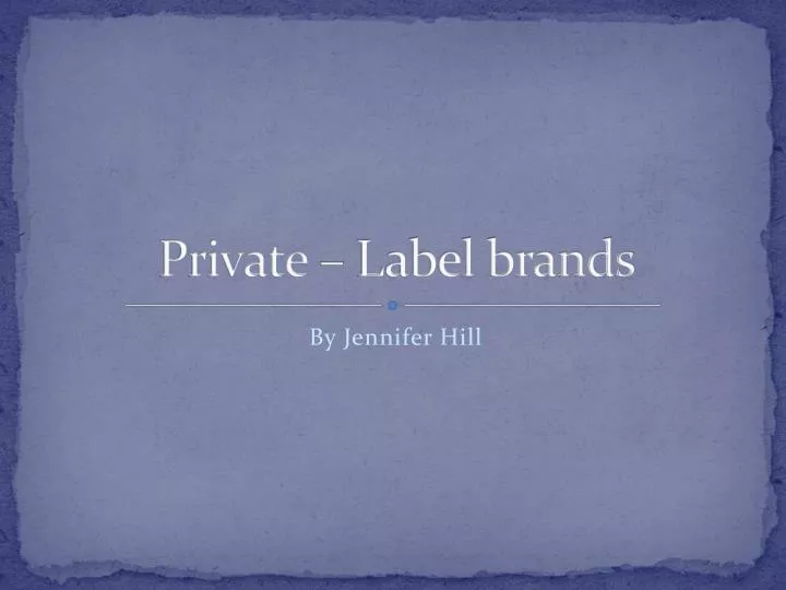 private label brands