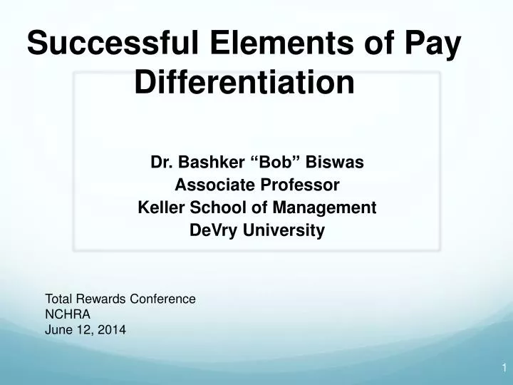 successful elements of pay differentiation