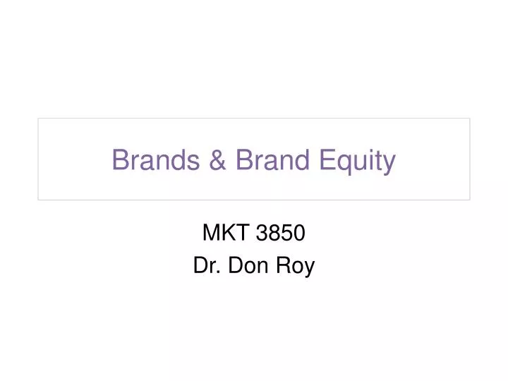 brands brand equity