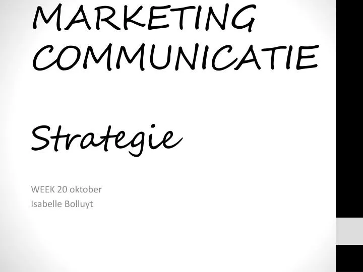 marketing communicatie strategie