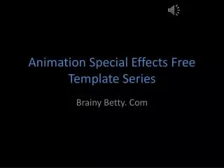 Animation Special Effects Free Template Series