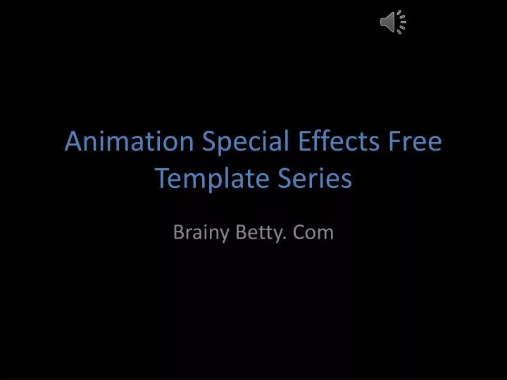 animation special effects free template series