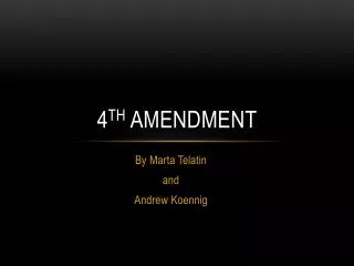 4 th Amendment