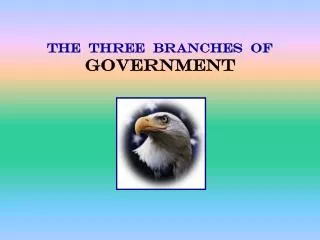 THE THREE BRANCHES OF GOVERNMENT