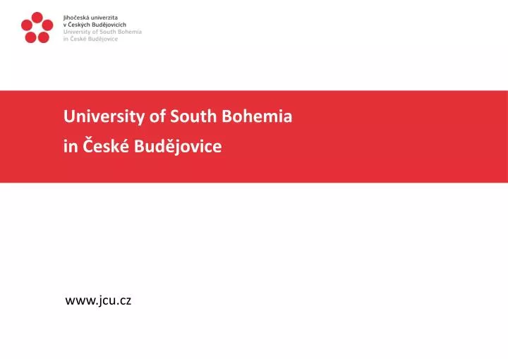 university of south bohemia in esk bud jovice