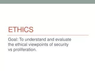 Ethics