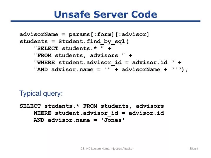 unsafe server code