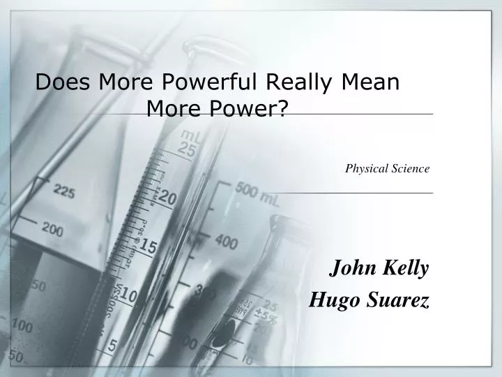 does more powerful really mean more power