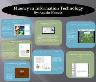 Fluency in Information Technology By: Anusha Hossain