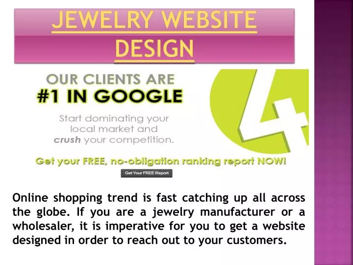 jewelry website design