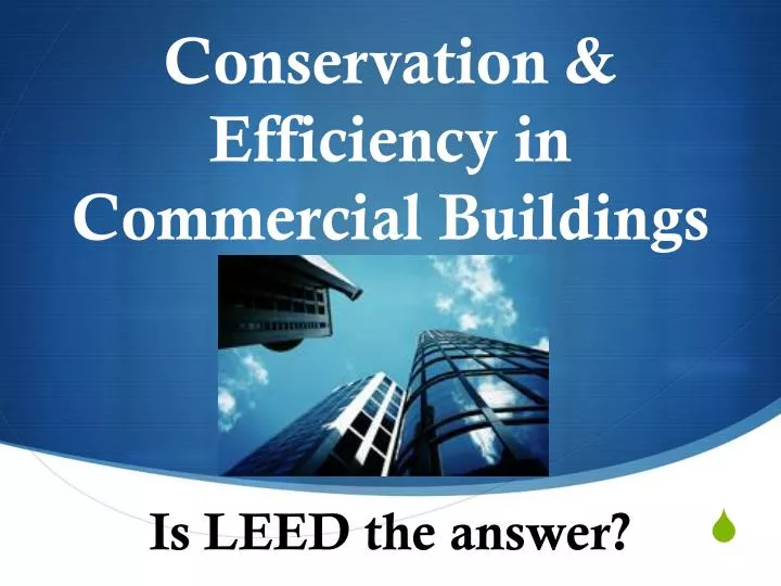 conservation efficiency in commercial buildings