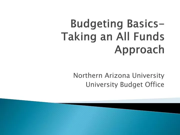 budgeting basics taking an all funds approach
