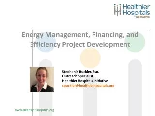 Energy Management, Financing, and Efficiency Project Development