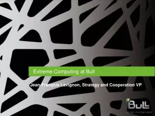 Extreme Computing at Bull