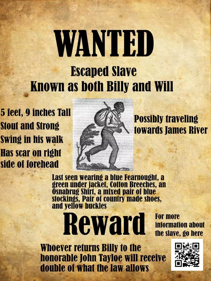 wanted escaped slave