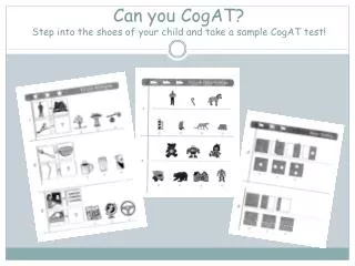 Can you CogAT ? Step into the shoes of your child and take a sample CogAT test!