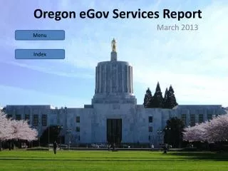 Oregon e Gov Services Report