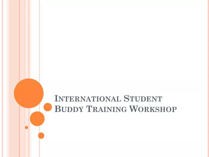 international student buddy training workshop