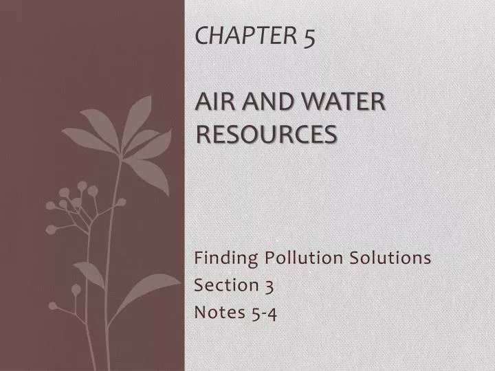 chapter 5 air and water resources