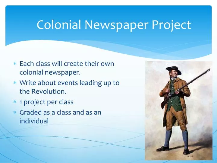 colonial newspaper project