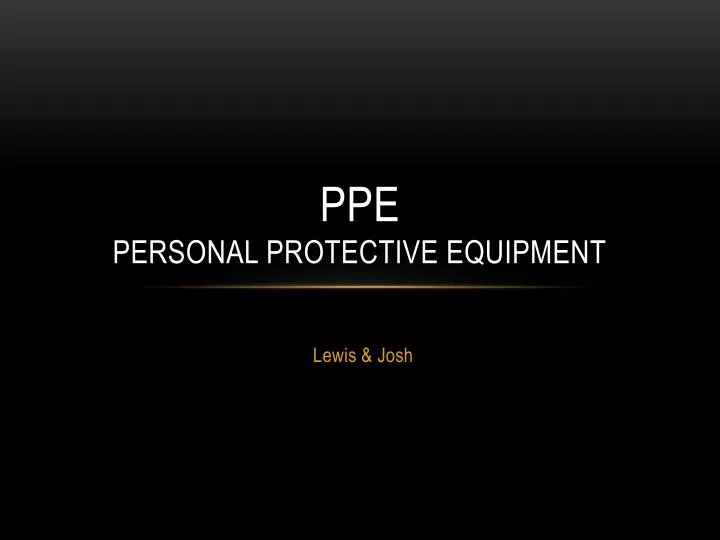 ppe personal protective equipment