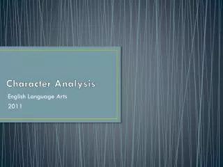 Character Analysis