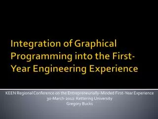 Integration of Graphical Programming into the First-Year Engineering Experience