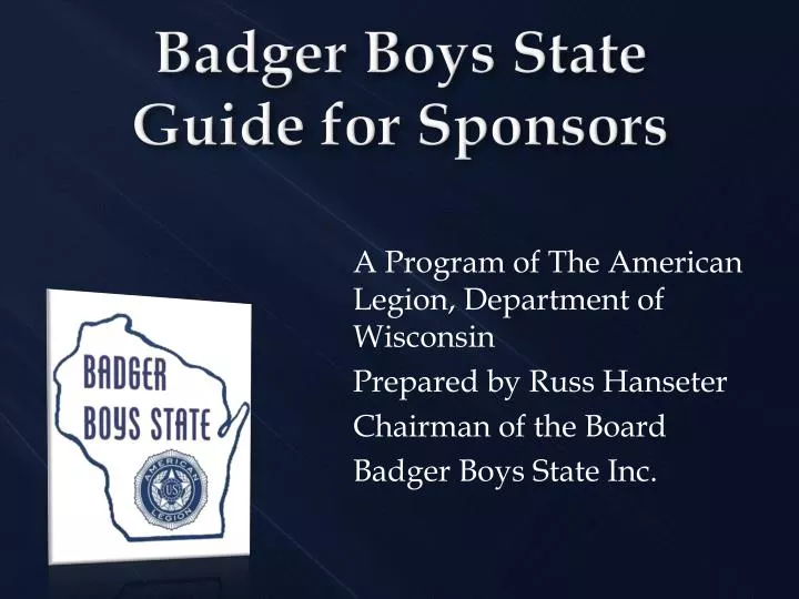 badger boys state guide for sponsors