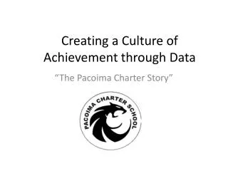 Creating a Culture of Achievement through Data
