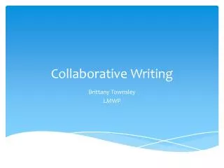 collaborative writing