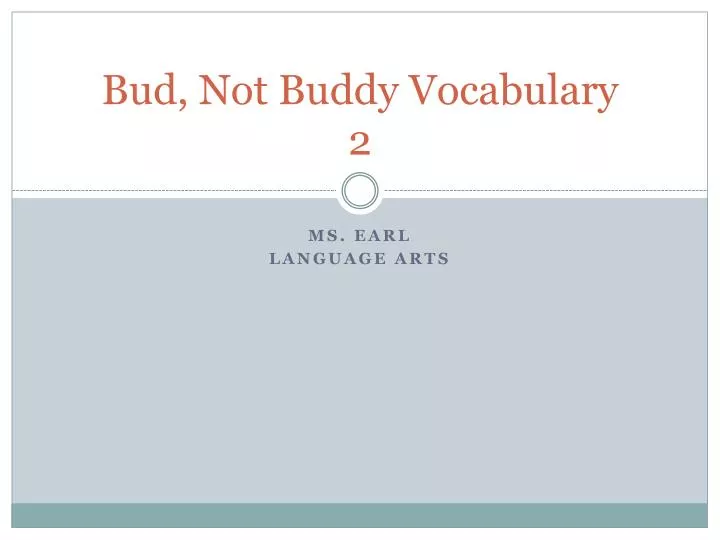 bud not buddy vocabulary 2