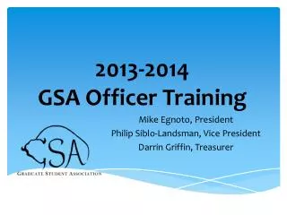 2013-2014 GSA Officer Training