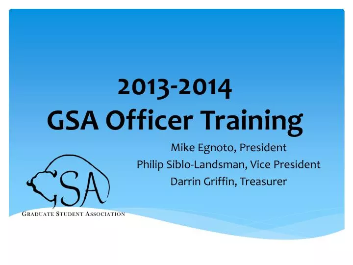 2013 2014 gsa officer training