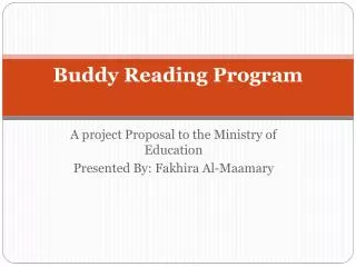 Buddy Reading Program