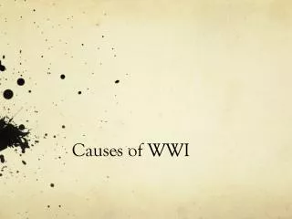 Causes of WWI